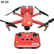 适用于大疆御Air 2贴纸Mavic全套贴膜防水防刮机身电池遥控器无人机配件 御AIR 2迷彩 SF-05中国红