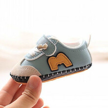 冬季新款0-1岁宝宝软底学步鞋韩版男女童鞋新生儿不掉鞋棉鞋休闲*2双 918蓝色单鞋 内长12.0c