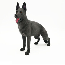 狗狗模型玩具玩偶可爱雪纳瑞帅气杜宾高仿真小狗创意摆件哈士奇牧羊犬 牧羊犬  黑色