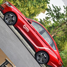 新宝骏RC-6车身拉花 个性装饰贴汽车贴纸 宝骏RC-6腰线运动彩条 款式13 车身拉花(两侧)