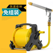 铂耐高压洗车水枪套装便携汽车刷车洗车神器家用喷头洗地水管软管园艺浇花花洒水枪手推车水管车收纳架卷管器 BN-X水管车套装+10米水管