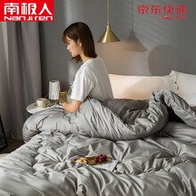 南极人家纺 2020冬被加厚被子冬被澳洲羊毛被保暖羊绒被单人学生棉被芯双人春秋被 灰色 200*230CM  6斤