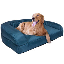 宠哆哆 宠物沙发狗窝狗沙发床 宠物狗窝大号床垫大中小型犬金毛四季通用可拆洗狗狗窝大狗床防水沙发床 沙发床(深蓝色) M码(30斤以内)