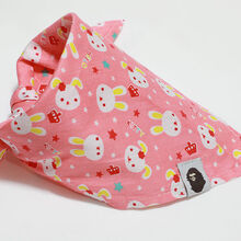 宠物围巾泰迪金毛三角巾中大型犬阿拉斯加萨摩口水巾围脖 星星兔 L(适合60斤内 拍下发3条)