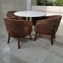 休闲椅 绒布面料 洽谈接待椅 咖啡色 680*640*800