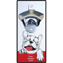 莱珍斯创意啤酒开瓶器冰箱贴磁吸开瓶器壁挂式起子酒吧火锅店个性启瓶器 萌萌狗