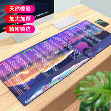 索能超大鼠标垫办公快捷键大全加厚大号护腕女0ffice软件excel函数PS桌面键盘电竞游戏电脑桌垫 快捷键大全-梦幻神鹿 尺寸400x900mm厚度3mm