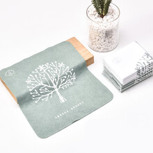 眼镜擦拭纸20张眼镜布鹿皮绒可爱简约便携擦手机屏幕眼睛布湿巾纸防雾清洁布 初语系列4片装【送天树湿巾】