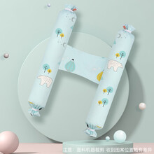 商场同款 婴儿抱枕侧睡挡靠枕圆柱躺枕长条新生儿防惊跳防翻身宝宝安抚枕头 新品2件套气球派对-蓝【高88c 约重1000