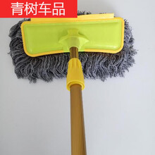 适用于大货车客车洗车刷子软毛长柄伸缩杆纯棉洗车拖把不伤车猪鬃毛刷头 3.6米灰棉线直板钛合金杆洗车刷 均码