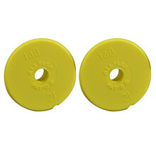 约克（YORK)畜牧圆形耳标 猪牛羊耳标安乐福无字带字圆形耳标 防疫耳号100付 黄色无字