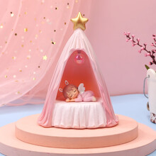 创意小夜灯桌面摆件可爱小饰品女生生日毕业纪念品七夕情人节礼物送女友闺蜜女孩幼儿园小学生分享礼物送同学 粉色