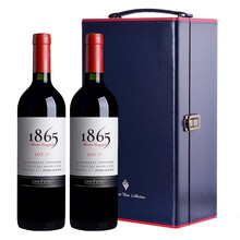 超市	
VSPT 1865 LOT 97赤霞珠 单一园 干红葡萄酒  750ml*2瓶 双支礼盒装（皮盒）智利进口红酒
