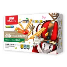 超市	方广 婴幼儿辅食 宝宝面条 有机小米蔬菜蝴蝶面 200g/盒(6个月以上适用)不添加食盐 含钙铁锌