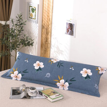 猫薄荷 全棉斜纹印花双人1.2 1.5米长枕套 纯棉枕头套 明媚花香 150*48cm双人枕套一只装