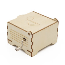 科技小制作diy发音音乐盒八音盒手工自制科学实验发明steam教育科学玩具生日礼物暑假 木质手工音乐盒制作材料包