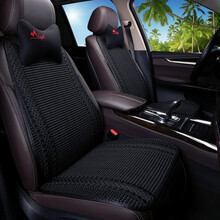 2021新款汽车坐垫夏季冰丝座垫编织四季通用座套透气通风凉垫车垫子21新款 黑色【舒适版】 全新奥迪A1 A3 A4L A6L Q3 Q5