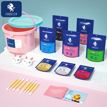 英国伊维诗乐 EVOCELER粘土彩泥橡皮泥超轻黏儿童节手工益智礼物安全启蒙DIY玩具套装 粉色桶-8色125克袋装套装【8件工具+说明书】