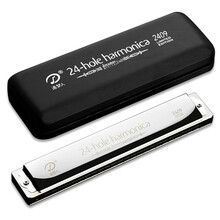 天鹅追梦人2409口琴 24孔复音进口音簧高级成人专业演奏口琴E调（银色）