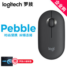 罗技（Logitech）Pebble 蓝牙鼠标 鹅卵石轻薄静音鼠标 蓝牙无线双模 便携时尚鼠标 【Pebble鹅卵石】石墨黑