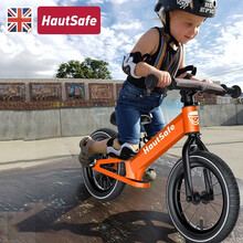 Hautsafe 英国平衡车儿童滑步车两轮无脚踏单车滑行宝宝童车小孩儿自行车1-3-6岁 【活力橙】充气款【带歇脚板】【升级减震轮胎和鞍座】