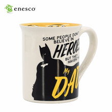 enesco 美国DC漫画联名蝙蝠侠周边水杯动漫陶瓷马克杯子生日礼物送男友 蝙蝠侠杯马克杯 473ML