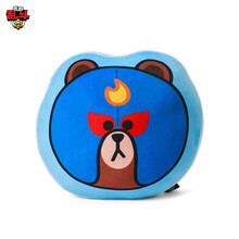 BRAWL STARS 脸型抱枕  动漫卡通周边可爱居家毛绒玩偶LINE FRIENDS荒野乱斗 艾尔·普里莫&布朗熊