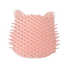 猫咪蹭痒器按摩头部神器猫用蹭脸梳毛自嗨宠物用品墙角固定挠痒器 宠物蹭痒蹭毛板粉色S