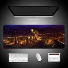 LOMAZOO 鼠标垫大号古风 手绘中国风剑三游戏周边高清大图锁边电脑桌垫 04 900X400X3MM