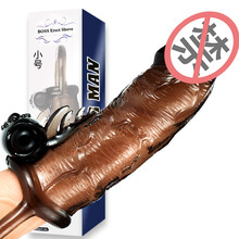 QTTO 男用狼牙套 水晶套加长加粗套 避孕套安全套锁精环 成人情趣性用品 震动小号