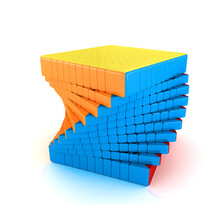 新[魔域魅龙系魔方]二三四五六七十阶金字塔五魔方磨砂魔方礼品物 魅龙10彩色