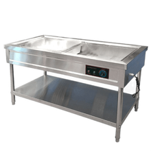 乐创（lecon）电热保温售饭台商用不锈钢汤池温粥车小吃自助快餐车厨房蒸菜台饭菜保温台 【两格】保温售饭台（不含盒子）