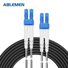 ABLEMEN 野战光缆 LC/UPC-LC/UPC多模双芯10米铠装拉远光缆 级联光纤