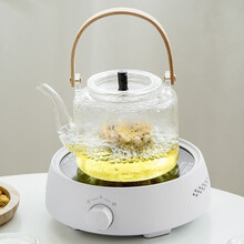 常生源 电陶炉+玻璃壶套装 电陶炉自营家用煮茶泡茶器迷你煮茶炉茶具养生电茶炉 GM-361蒸煮茶壶套装