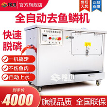 羚木 商用全自动一体电动去除鱼鳞剥鳞器不锈钢刮鳞器大型脱神器 去鱼鳞机智能定时500型