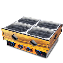 HOTKITCH 关东煮机器 商用 关东煮机器麻辣烫设备串串香煮丸子机 关东煮机器电 关东煮商用9格 四锅木纹关东煮