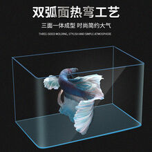 透明热弯长方形超白玻璃金鱼缸热带鱼缸水族箱小中型办公桌造景生态鱼缸 35*20*22豪华套餐