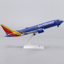 飞机模型拼装仿真客机737max8原型海南厦门上海东方航空带轮1:130品质定制 定制款 737max-8美国西南