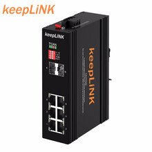 keepLINK KP-9000-65-2FX6TX-SFP 百兆2光6电工业以太网交换机SFP接口 光纤收发器非管理型