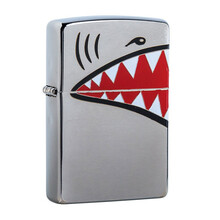 zippo打火机鲨鱼镀铬拉丝彩印X战警鲨鱼 鲨鱼(礼盒套装)