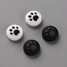 丸图 任天堂Switch摇杆冒Joy-Con手柄摇杆帽可爱猫爪保护套NS配件可爱创意 多色任意组合 薄款猫爪摇杆帽【黑色+白黑】1对，自选颜色备注