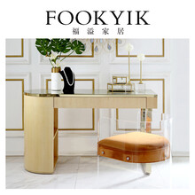 福溢家居 FOOKYIK法国风海岸线时尚梳妆台梳妆凳卧室时尚家具 梳妆台