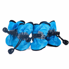 HOOPET狗雨鞋宠物小型中大型犬狗狗雨天外出鞋子狗狗雨鞋四季防水 蓝色 1号（3.5*3）