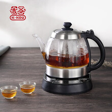 吉谷（K·KOU）煮茶器 煮茶壶 蒸汽喷淋式玻璃黑茶花茶蒸茶壶 办公室泡茶小型煮茶器 TA0303