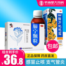 修正 肺宁颗粒10g*10袋 成人儿童慢性支气管炎咳嗽小儿喉咙有痰清热祛痰去痰止咳化痰中成药 感冒止咳 支气管炎】1盒+1盒强力枇杷露