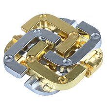 笼中取物魔锁27款烧脑高难度魔术合金解锁笼中星鲁班锁魔球魔戒取刺四方锁回形解环 四C锁 4星