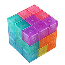 异型魔方教室初学者形五魔方粽子斜转男孩女孩儿童性比赛专用sq1套装磁力鲁班积木索玛立方体七巧板拼图 磁力鲁班魔方积木（颜色随机）+92页玩法图册