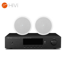 惠威 AM80+JX6*2 家庭影院家用定阻功放套装吸顶喇叭会议智能背景音乐大功率高保真HiFi公共广播喇叭系统