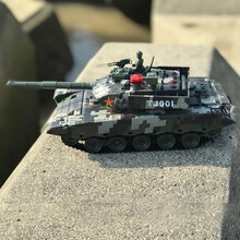 超大号遥控坦克车中国99式 德国虎式坦克发弹冒烟2.4G儿童男孩充电坦克玩具军事模型 红外对战 中国式T-99坦克 33cm（冒烟+红外线对战） 单电版(可玩30分钟)