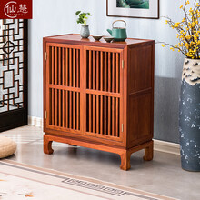 仙慧 红木家具缅甸花梨（学名：大果紫檀）餐边柜 新中式餐厅收纳柜 实木玄关储物柜 餐边柜76*36*89cm